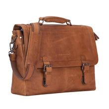 Lade das Bild in den Galerie-Viewer, winternam aktentasche stockholm cognac